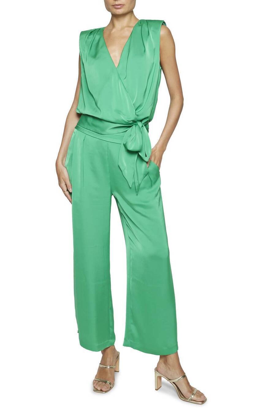 NEW RAMY BROOK joss cropped wide leg pant in bright palm